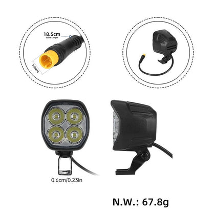Phare de remplacement A89E pour trottinette électrique Kukirin G2 Pro DB, assemblage d'ampoule LED avant étanche