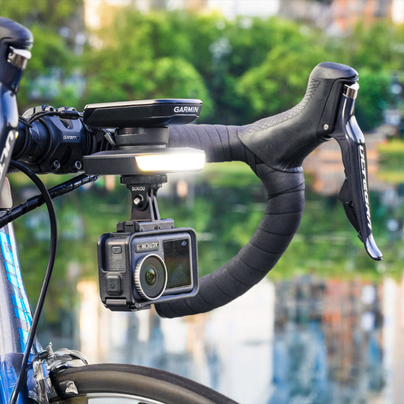 Rechargeable Bike Light - 6 Mode LED Headlight with Computer Mount, IPX6 Waterproof for Day & Night Cycling