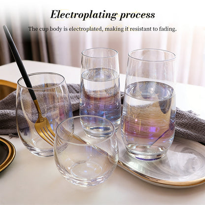 Dry Rainbow Tumbler, Detmold Style Drinkware Glass, Handmade CRT Straight-Edge Portable Crystal Cup