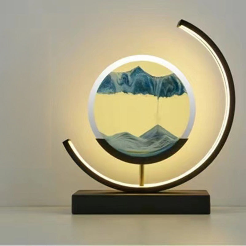 Lampe de tableau de sable mouvant à LED : Veilleuse pour la maison (Option cadeau)