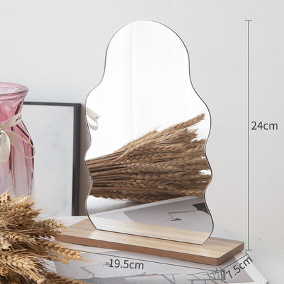 Miroir acrylique irrégulier pour accessoires photo, miroir de maquillage de bureau, miroir de courtoisie pour femmes