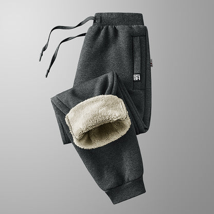 Lamb wool winter versatile sports and leisure pants