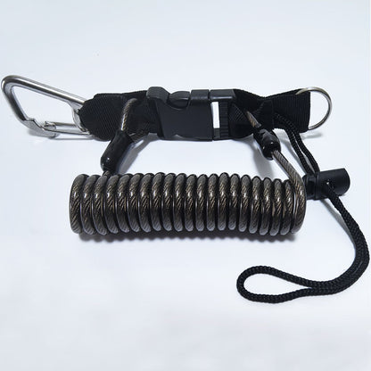Cordon de sécurité pour caméra de plongée, câble à ressort en acier inoxydable pour caméras d'action GoPro, attache de sécurité pour lampe de poche