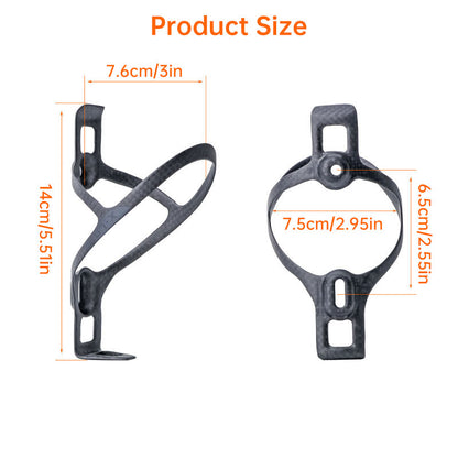 3K Carbon Fiber Water Bottle Cage - Ultralight Matte Mountain/Road Bike Holder, 14g Cycling Accessory