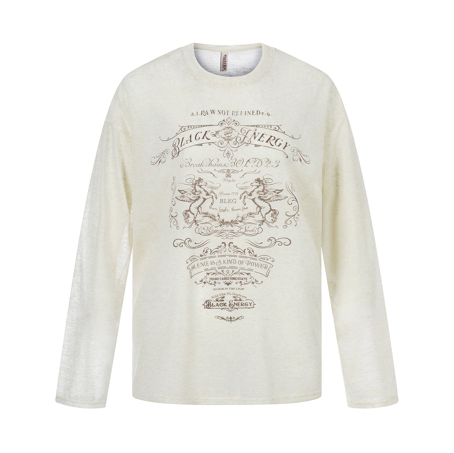 Round Neck Oversized Top  Lightweight Breathable Loose  Versatile Long Sleeve Shirt Trendy