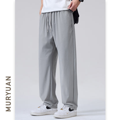 Men's Lightweight Four-Way Stretch Ice Silk Chino Pants