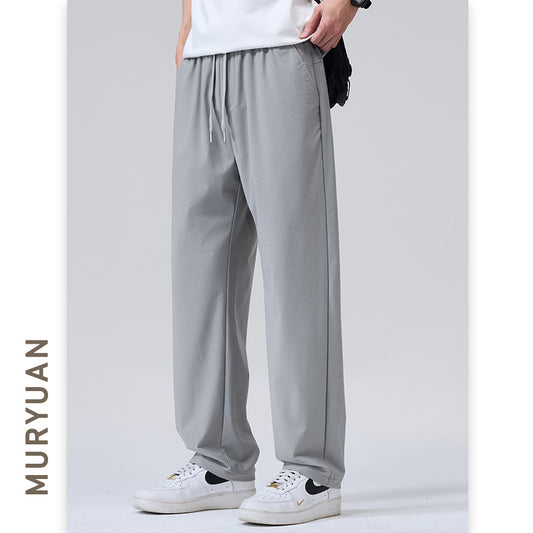 Men's Lightweight Four-Way Stretch Ice Silk Chino Pants
