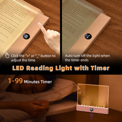 بطارية 1200 مللي أمبير + 3 درجات حرارة + ضبط السطوع + مؤقت إيقاف ضوء القراءة LED ضوء ليلي يعمل بالطاقة USB