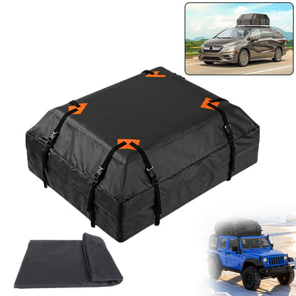 Car Roof Bag 420D Reinforced Oxford Fabric Waterproof Sun Protection Camping Outdoor Luggage Storage Bag