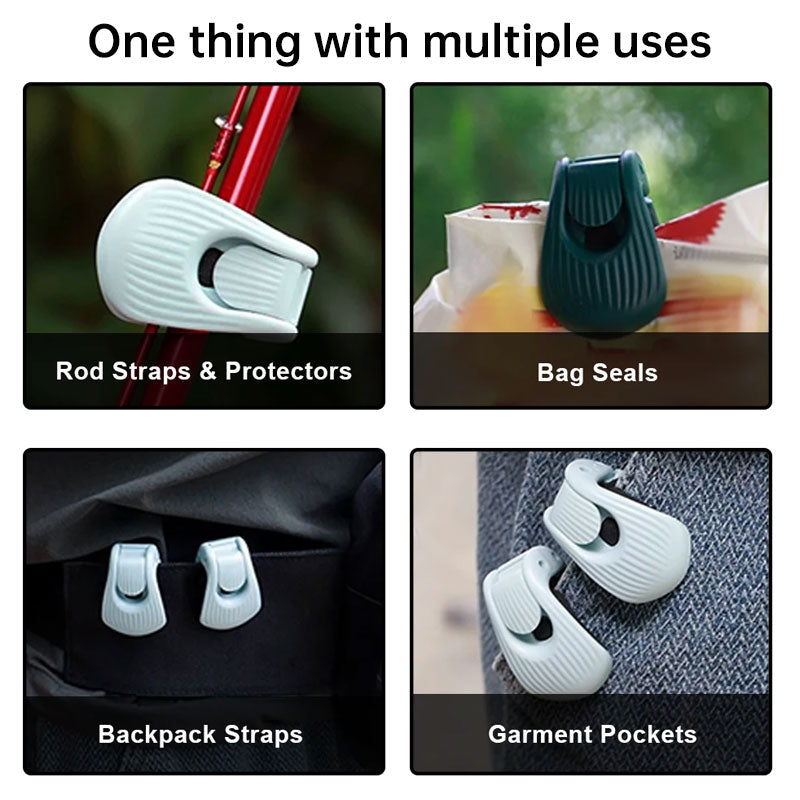 Universal Fishing Rod Holder: Multi-Function Binder Clip with Double Lock, Sponge Pad – for Lure/Sea Rods, Table Storage