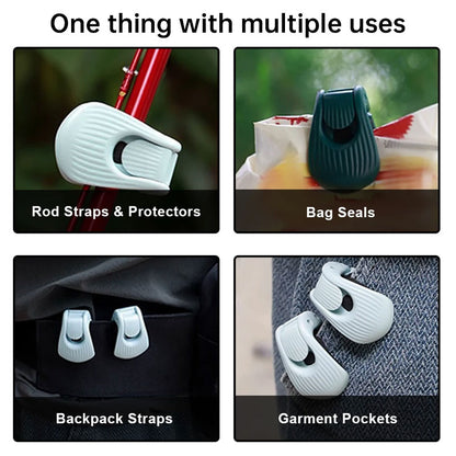 Universal Fishing Rod Holder: Multi-Function Binder Clip with Double Lock, Sponge Pad – for Lure/Sea Rods, Table Storage