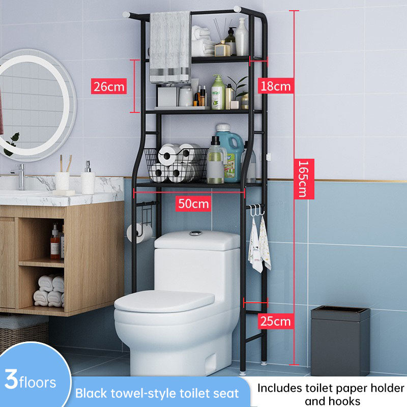 Meuble haut de toilette moderne - Karawan - Rangement de salle de bain peu encombrant, 166x65x25cm