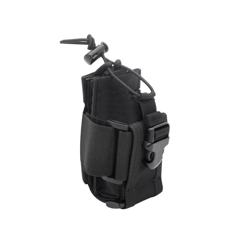 Pochette radio tactique avec poche utilitaire - Sac banane compatible MOLLE pour talkie-walkie, chasse et accessoires d'Airsoft