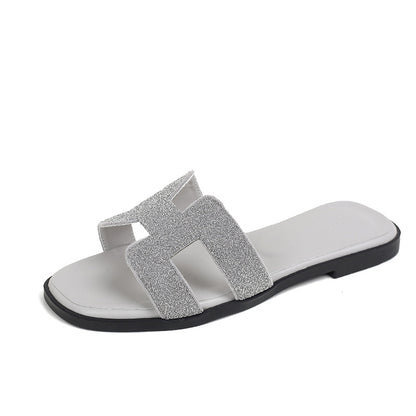 Color-block Slides for Women,Beach Travel Shoes