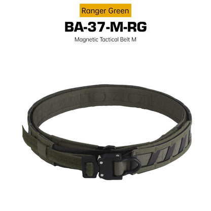 Tactical magnetic belt, quick-release buckle, double-layer magnet, MOLLE belt, Airsoft training accessories for outdoor hunting