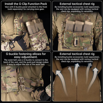 Dual-Mode Tactical Vest: Agilite G-Hook & Quick-Release Cummerbund Conversion Kit for KZ