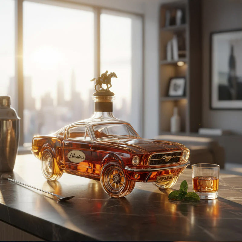 Bouteille de whisky en forme de voiture de police - Bouteille décorative créative pour bar/cadeau pour la maison