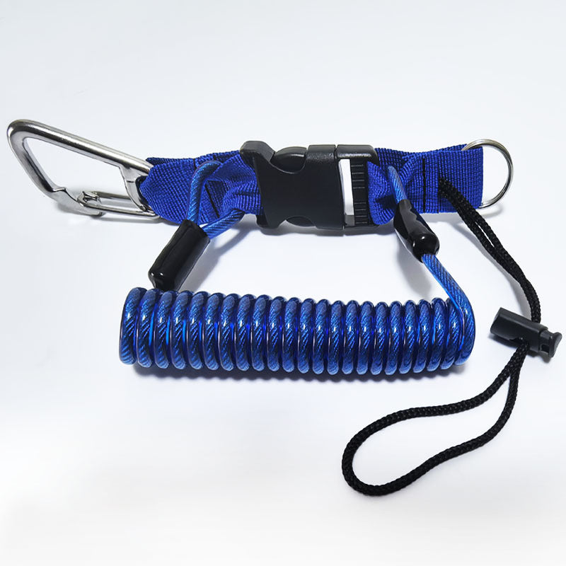 Cordon de sécurité pour caméra de plongée, câble à ressort en acier inoxydable pour caméras d'action GoPro, attache de sécurité pour lampe de poche