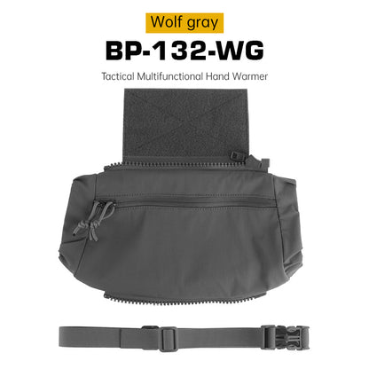 Tactical Hand Warmer Fanny Pack - 3-in-1 Winter Muff Pouch for Airsoft, Hunting, Camping