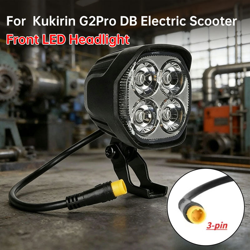 Phare de remplacement A89E pour trottinette électrique Kukirin G2 Pro DB, assemblage d'ampoule LED avant étanche