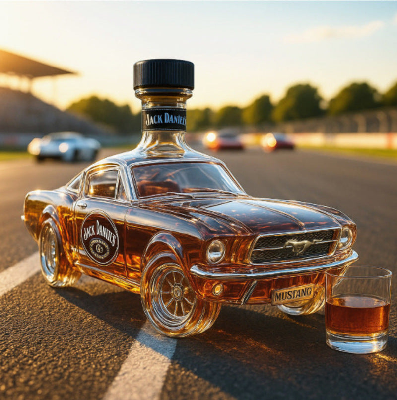 Bouteille de whisky en forme de voiture de police - Bouteille décorative créative pour bar/cadeau pour la maison