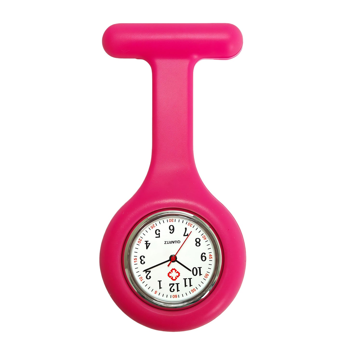 Colorful Silicone Nurse Solid Color Student Exam Pocket Watch Simple Chest Watch Round
